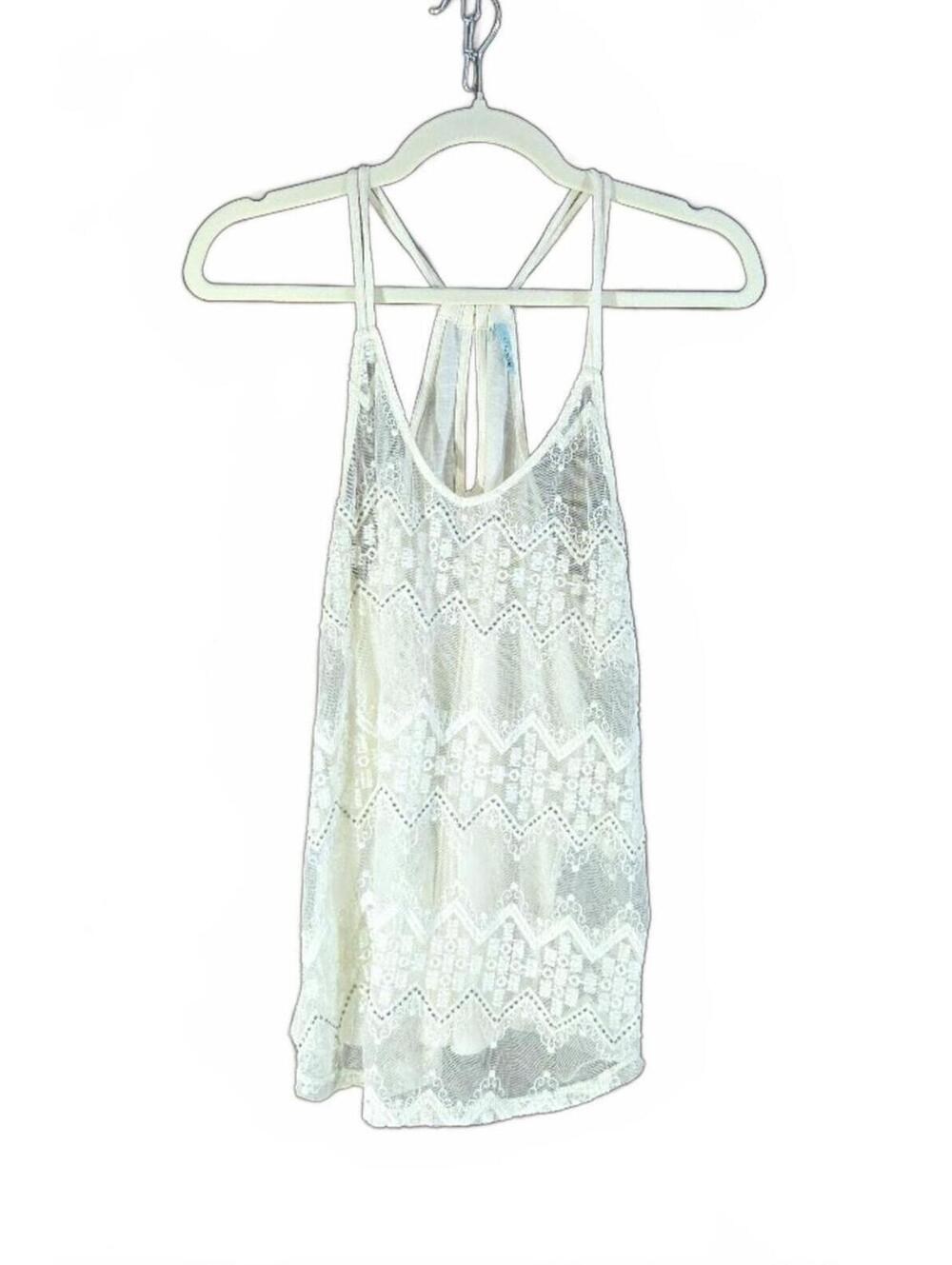 Maurices White Lace Sleeveless Top Size M
